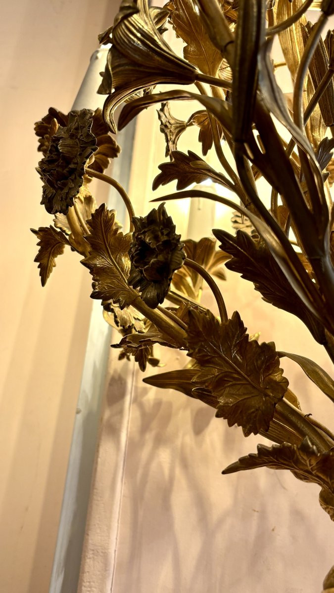 Grande lampe vase aux sirènes, XIXe siècle -photo-3