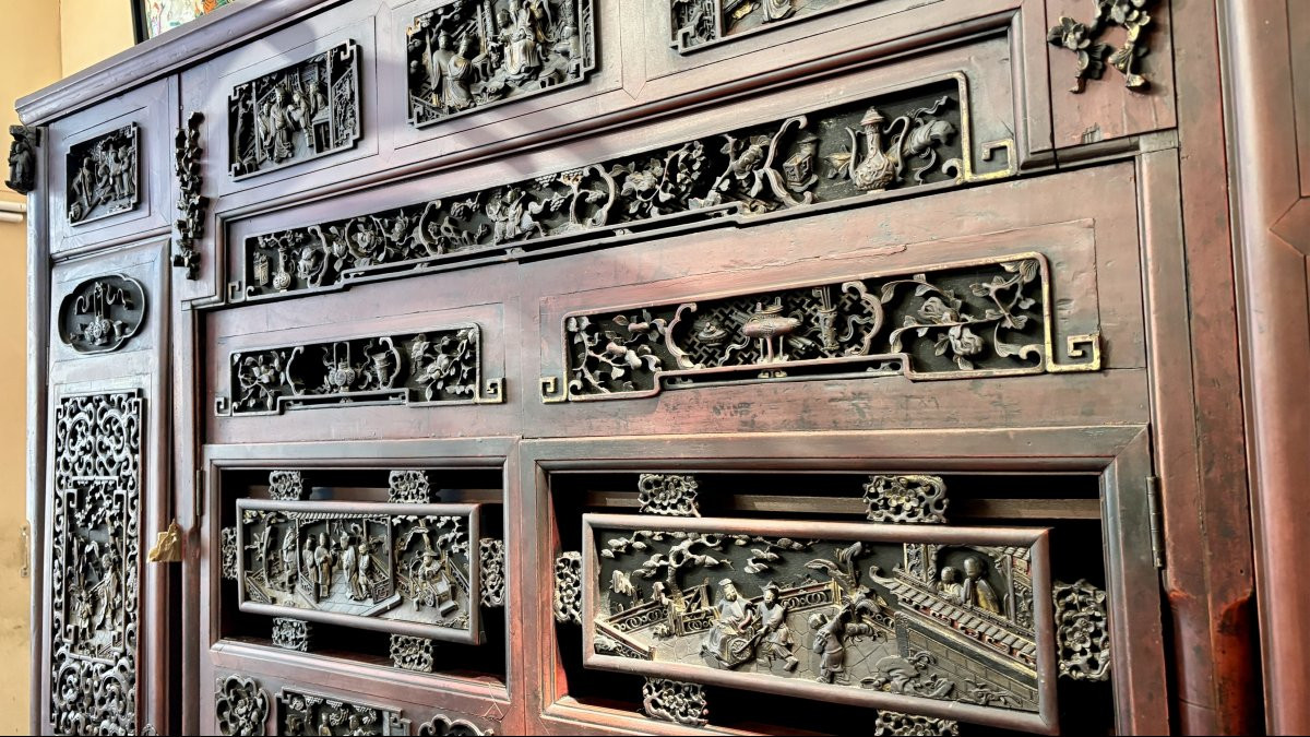 Armoire indochinoise, fin XIXe - début XXe siècle-photo-2