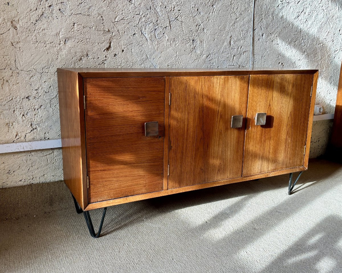 Small Scandinavian-style Sideboard, Circa 1950-photo-6