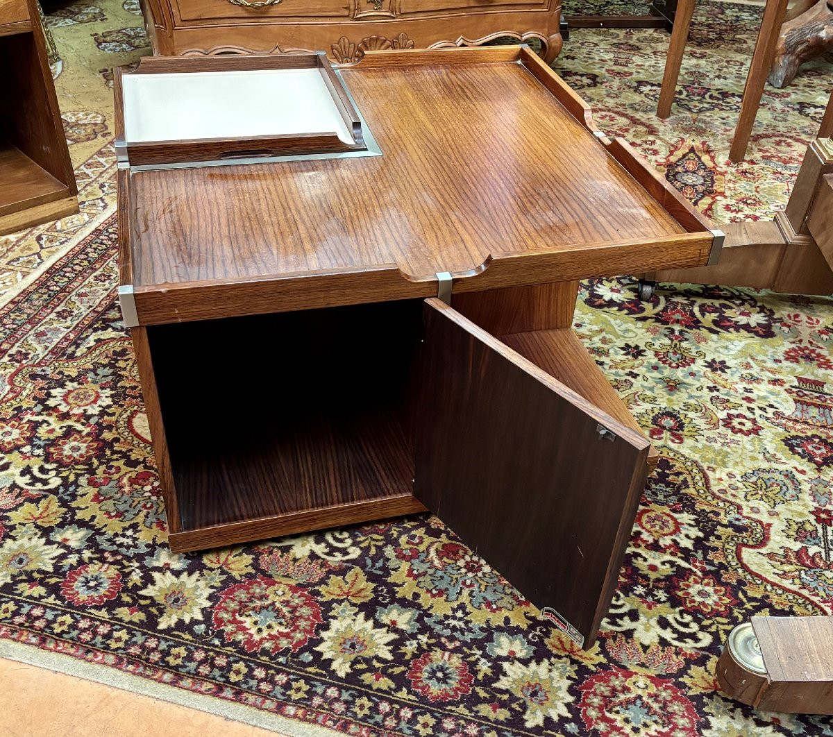 Table basse modulaire éditée par Bernini, dans le goût de Gianfranco Frattini, cira 1960-photo-4