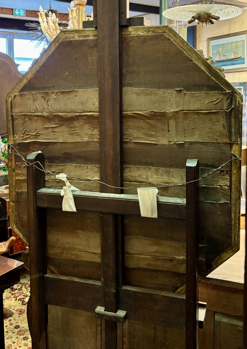 Miroir octogonale à parecloses, XIXe siècle-photo-4