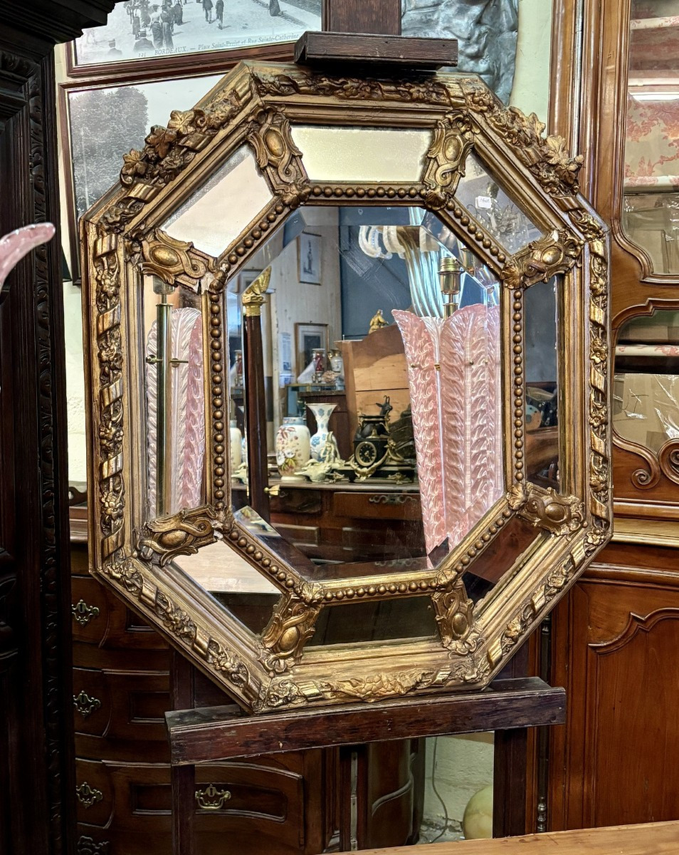 Miroir octogonale à parecloses, XIXe siècle