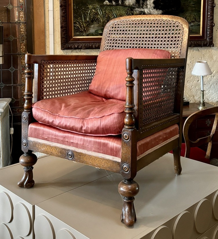 Cane Armchair, Likely English, 19th Century