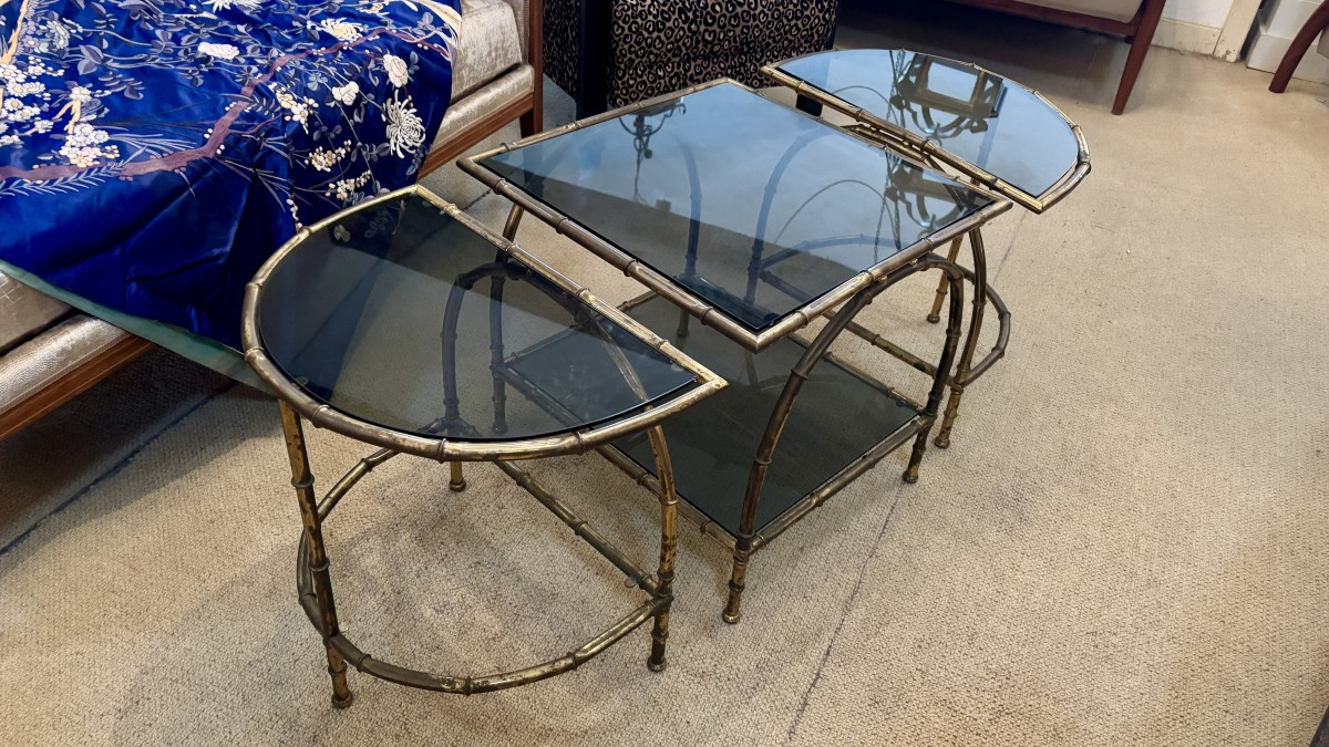 Jansen Style Coffee And Side Tables, 20th Century