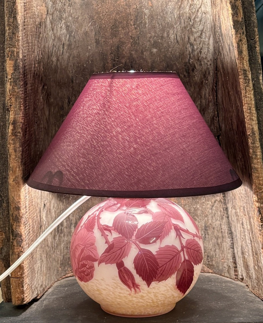 Pied de lampe Art Nouveau signé André Adelatte, XXe siècle