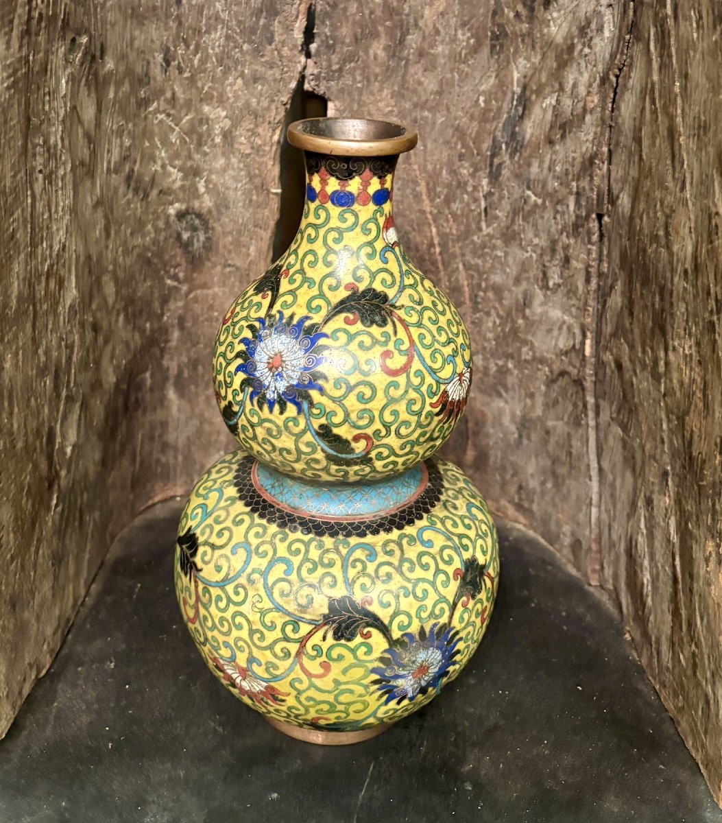 Vase en émaux cloisonnés, Chine, XIXe siècle-photo-3