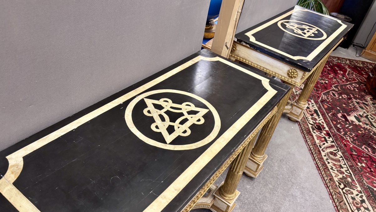Pair Of Console Tables, Early 20th Century-photo-2