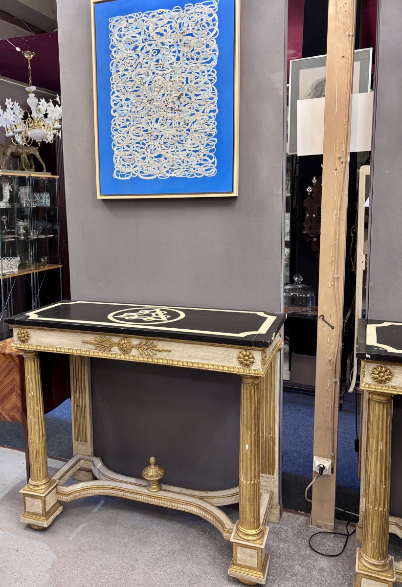 Pair Of Console Tables, Early 20th Century-photo-3