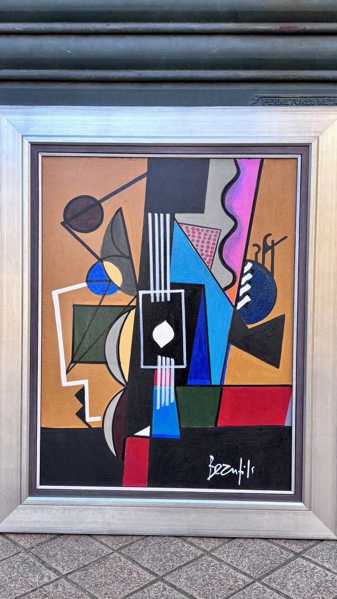 Jean-Luc BEAUFILS (né en 1953), Composition à la guitare, technique mixte-photo-4