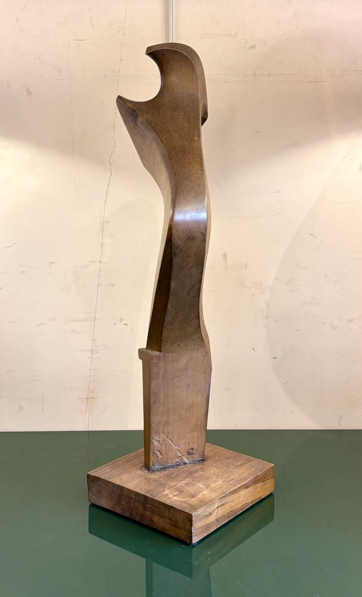Giuseppe Carli (1915-1999), Forcola, Oarlock In Walnut-photo-2