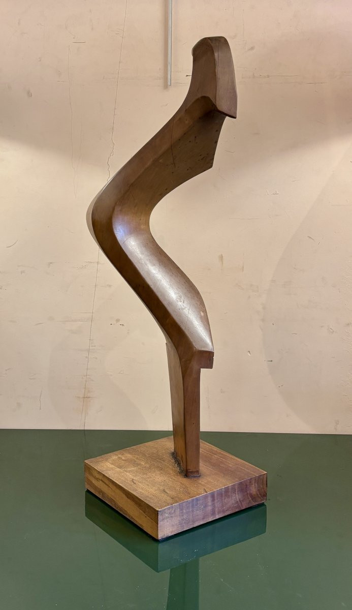 Giuseppe Carli (1915-1999), Forcola, Oarlock In Walnut-photo-3