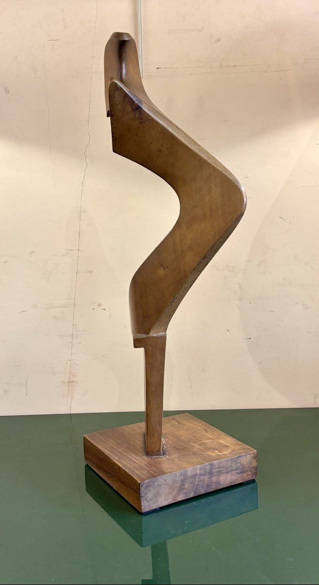 Giuseppe Carli (1915-1999), Forcola, Oarlock In Walnut-photo-4