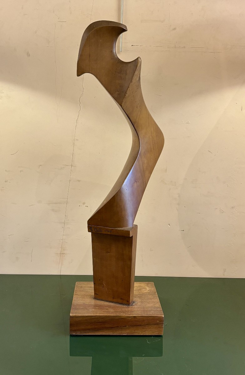 Giuseppe Carli (1915-1999), Forcola, Oarlock In Walnut