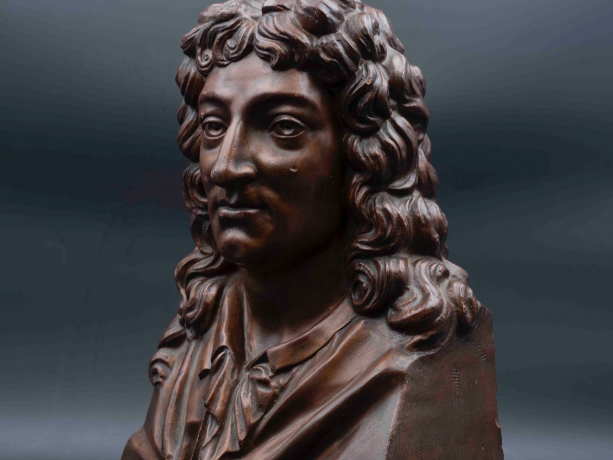 Buste de Molière, XIXe siècle-photo-3