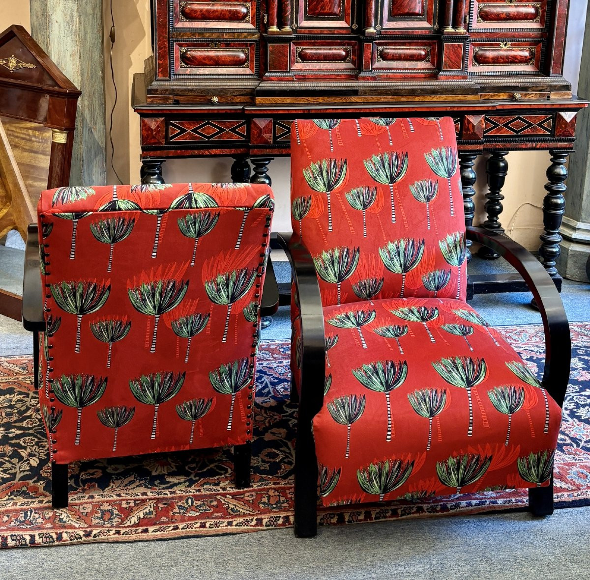 Pair Of Art Deco Armchairs, 20th Century-photo-2