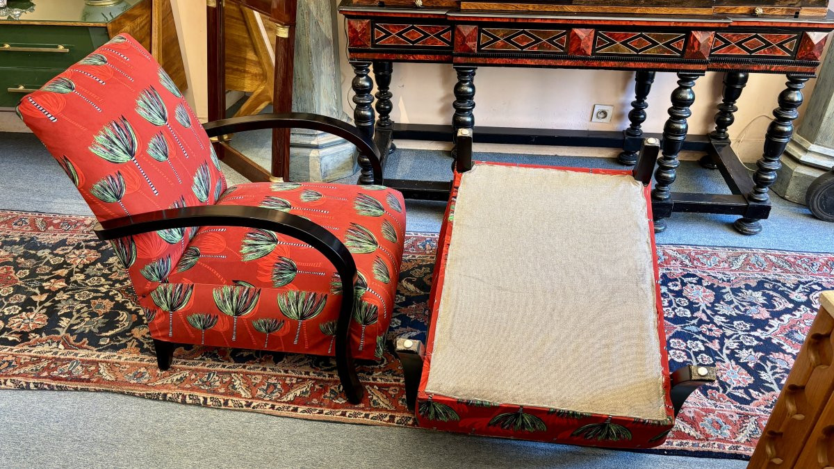 Pair Of Art Deco Armchairs, 20th Century-photo-1