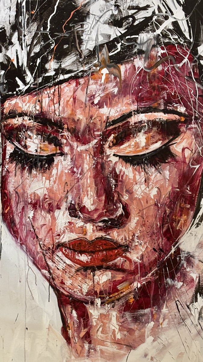 Very Large Portrait By Lucile Callegari, 21st Century-photo-3