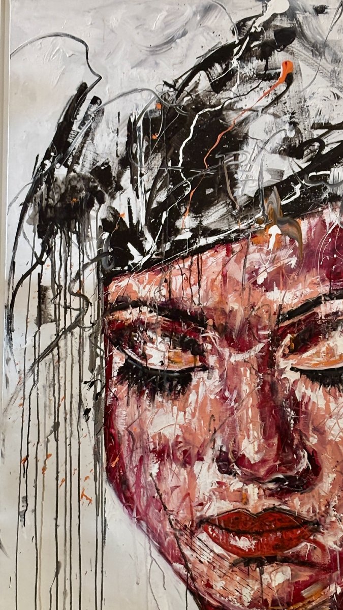 Very Large Portrait By Lucile Callegari, 21st Century-photo-1