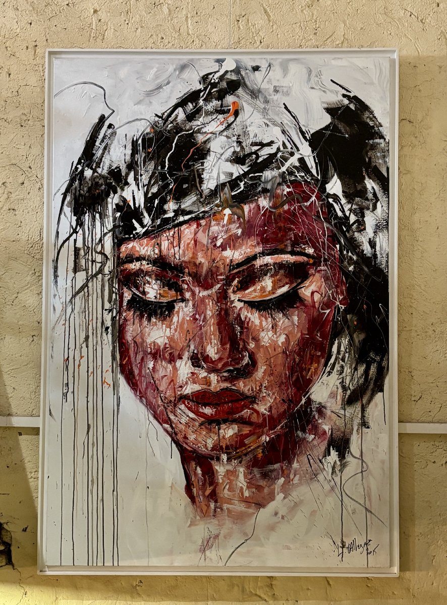 Very Large Portrait By Lucile Callegari, 21st Century-photo-2