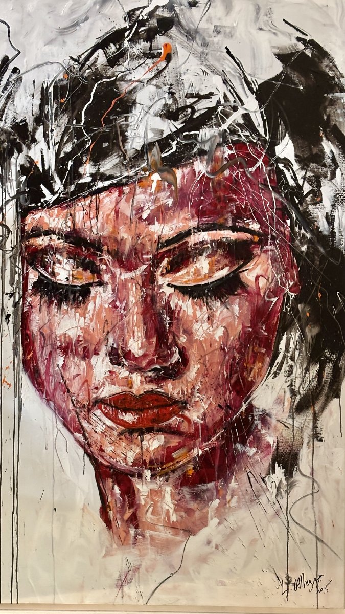 Very Large Portrait By Lucile Callegari, 21st Century-photo-3