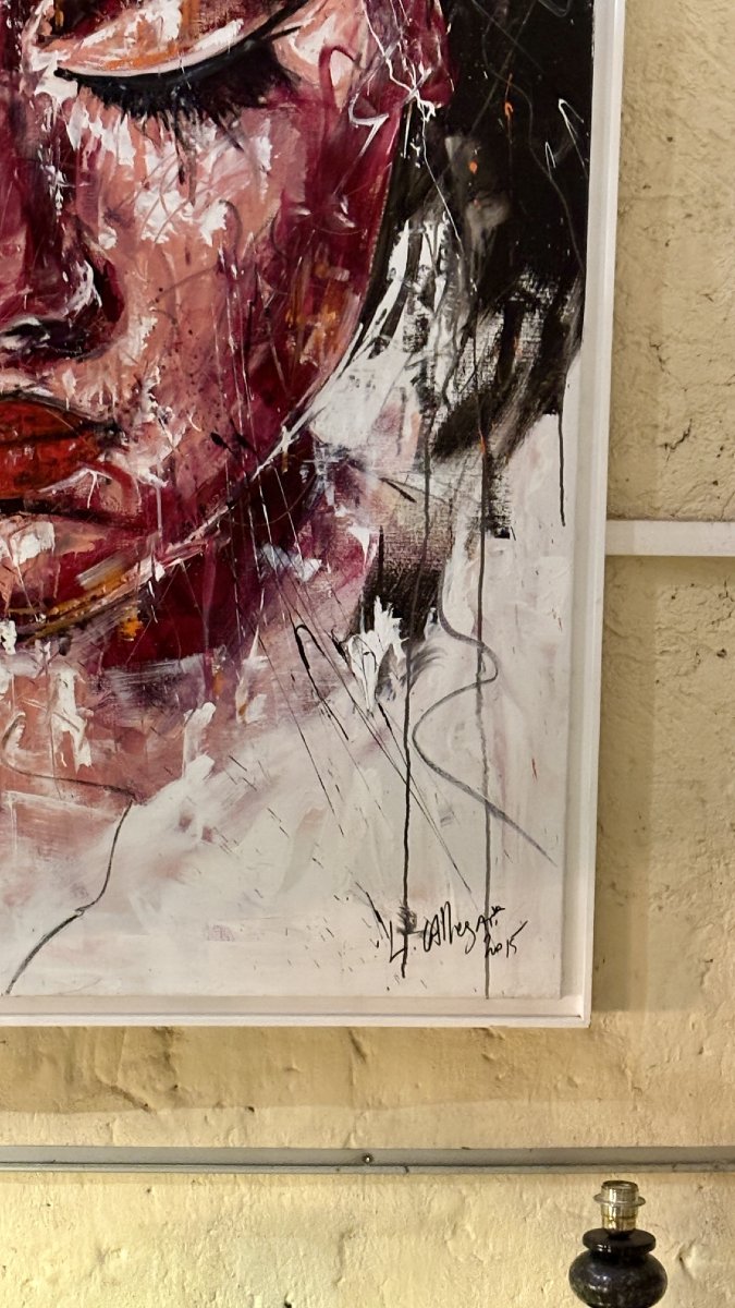 Very Large Portrait By Lucile Callegari, 21st Century-photo-4