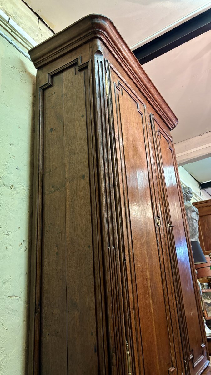 Two-part Oak Cabinet, 17th Century-photo-2