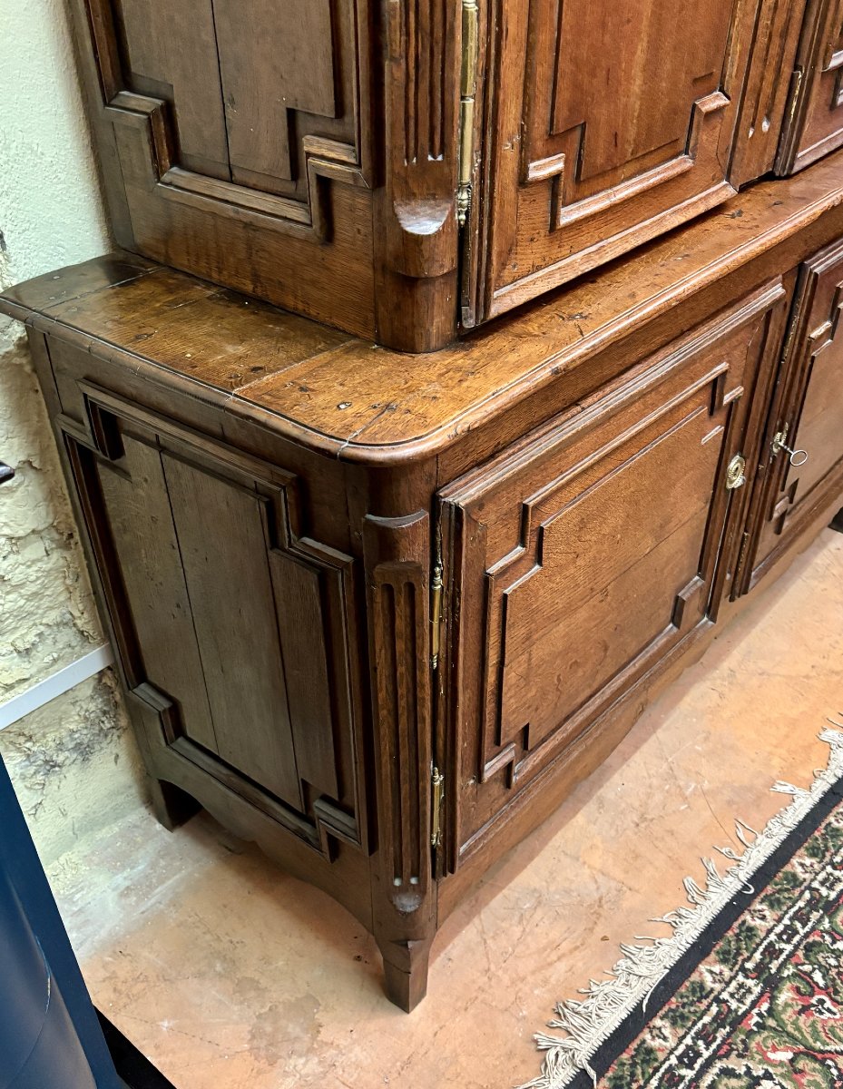 Two-part Oak Cabinet, 17th Century-photo-3