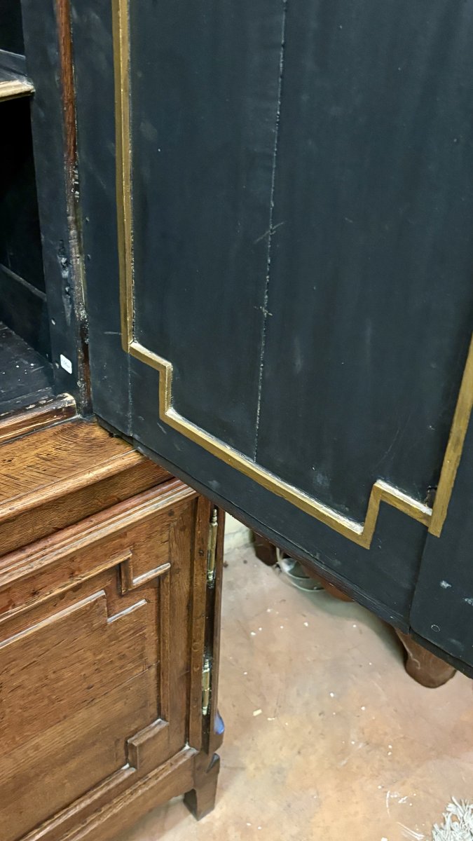 Two-part Oak Cabinet, 17th Century-photo-5