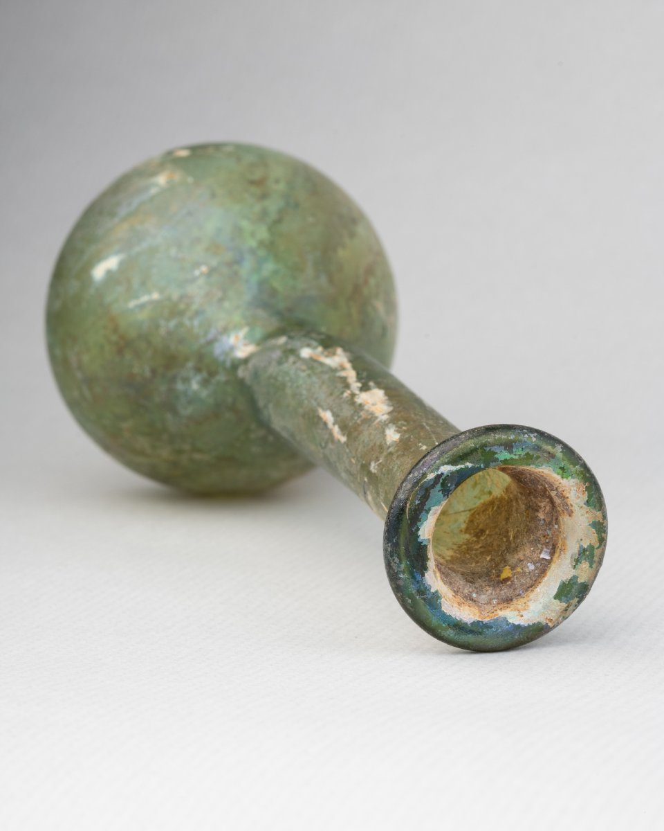 Large Glass Lacrimarium, Late Roman Period-photo-2