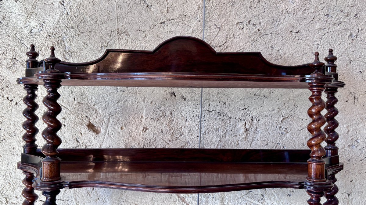 Napoleon III Rosewood Shelf Unit, 19th Century-photo-1