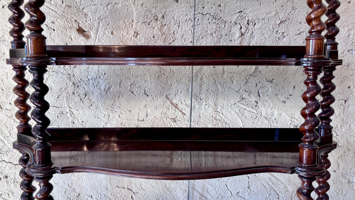 Napoleon III Rosewood Shelf Unit, 19th Century-photo-2