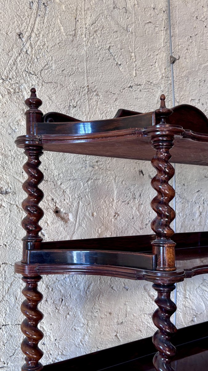 Napoleon III Rosewood Shelf Unit, 19th Century-photo-3