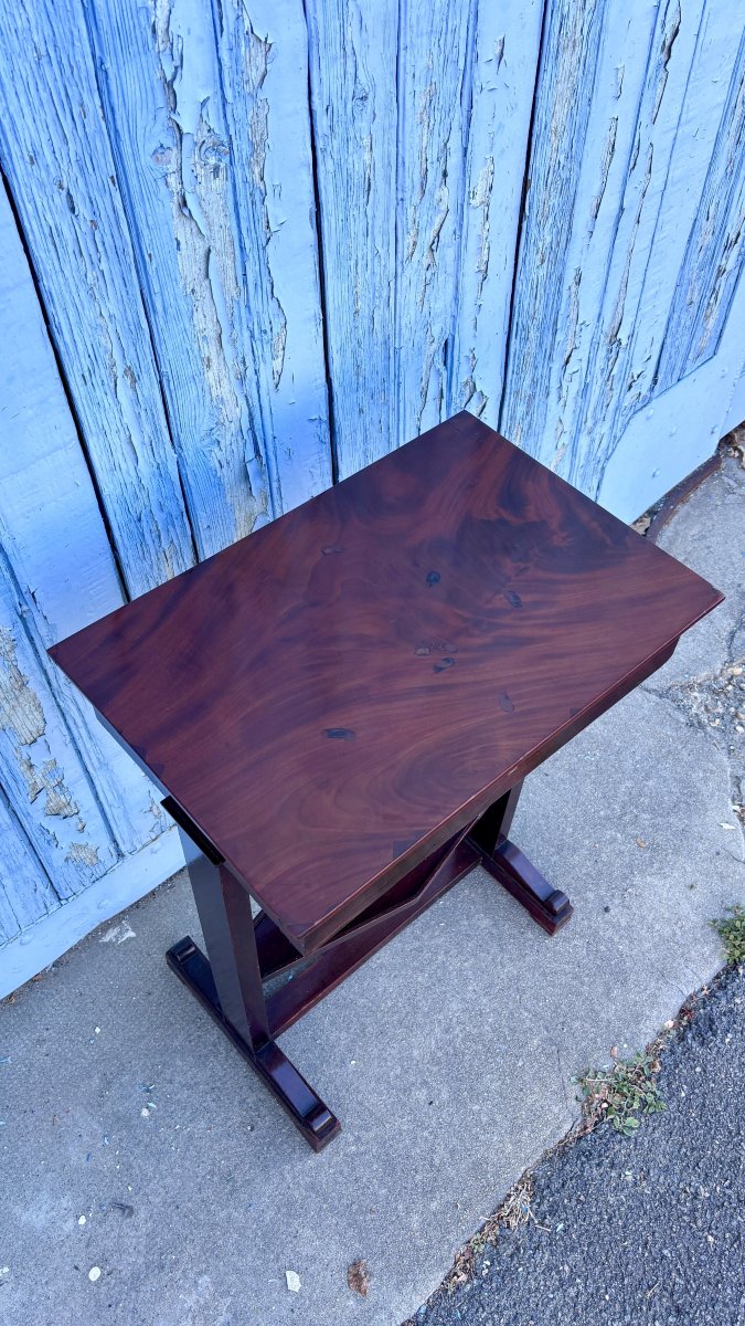 Small Mahogany Vanity Table, 19th Century-photo-3