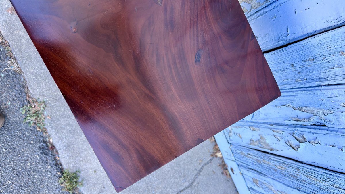 Small Mahogany Vanity Table, 19th Century-photo-4