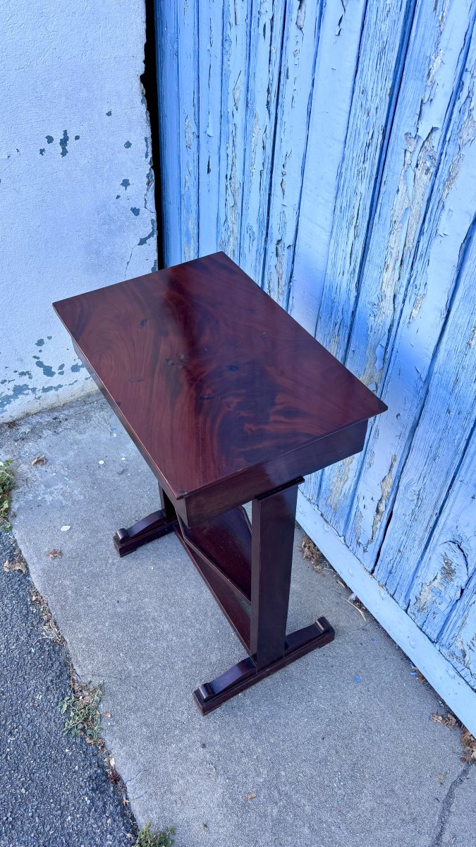 Small Mahogany Vanity Table, 19th Century-photo-5