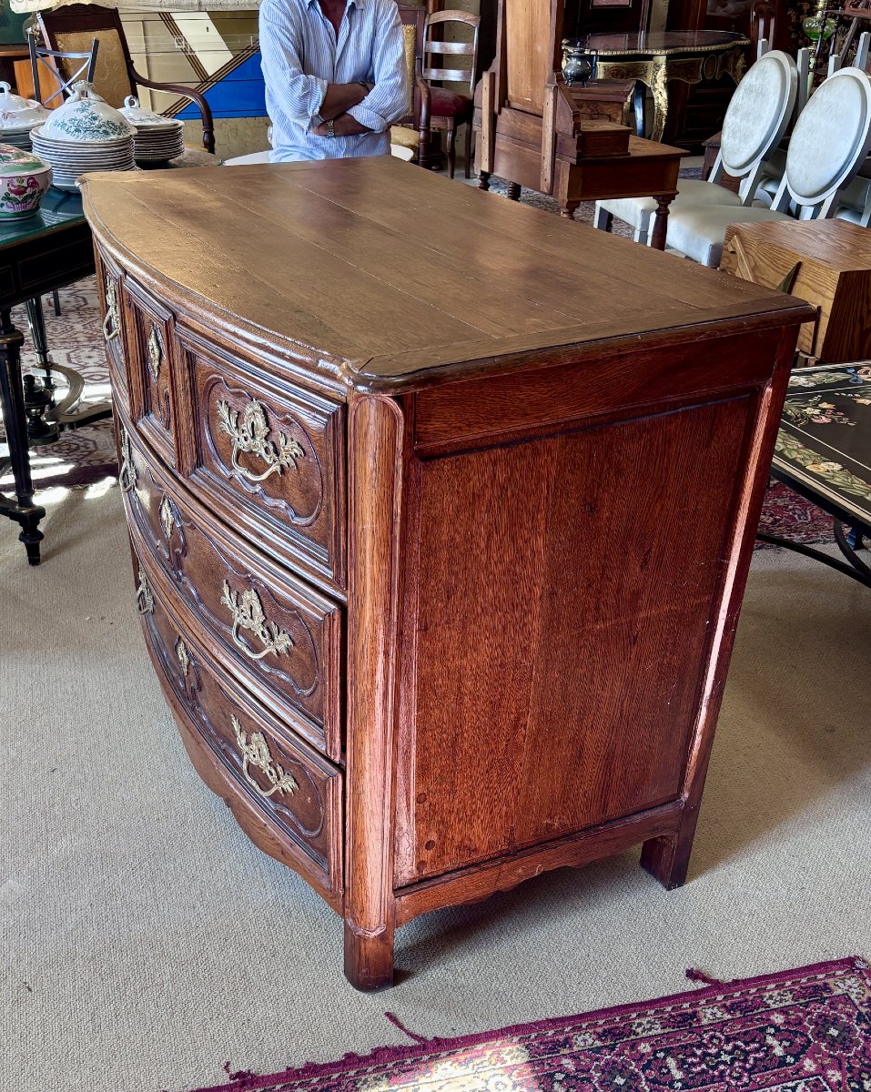 Commode en chêne, d’époque Régence (XVIIIe siècle)-photo-4