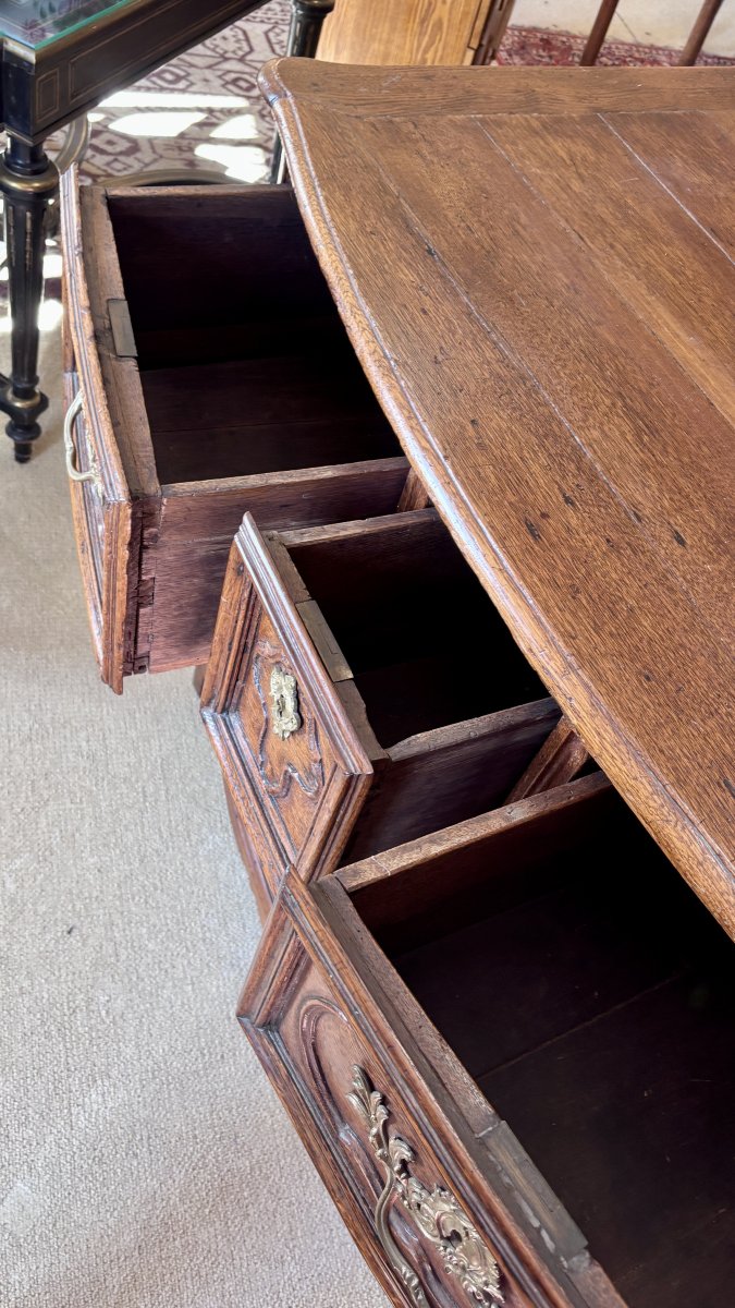 Commode en chêne, d’époque Régence (XVIIIe siècle)-photo-3