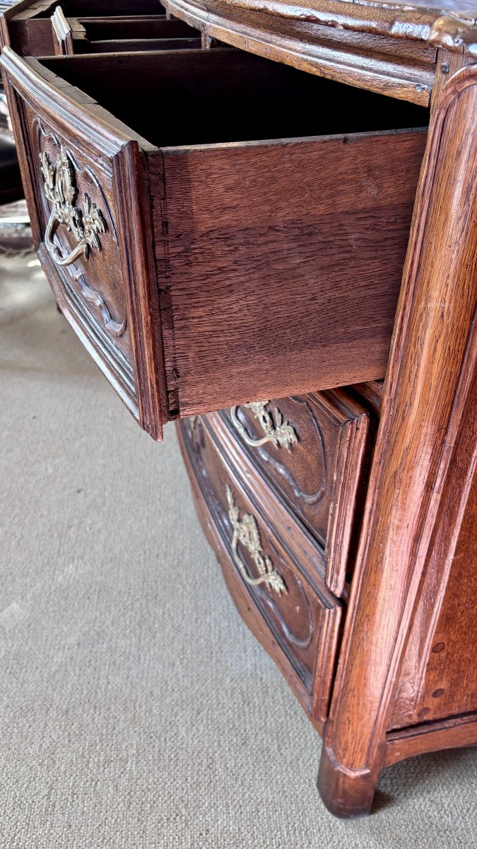 Commode en chêne, d’époque Régence (XVIIIe siècle)-photo-4