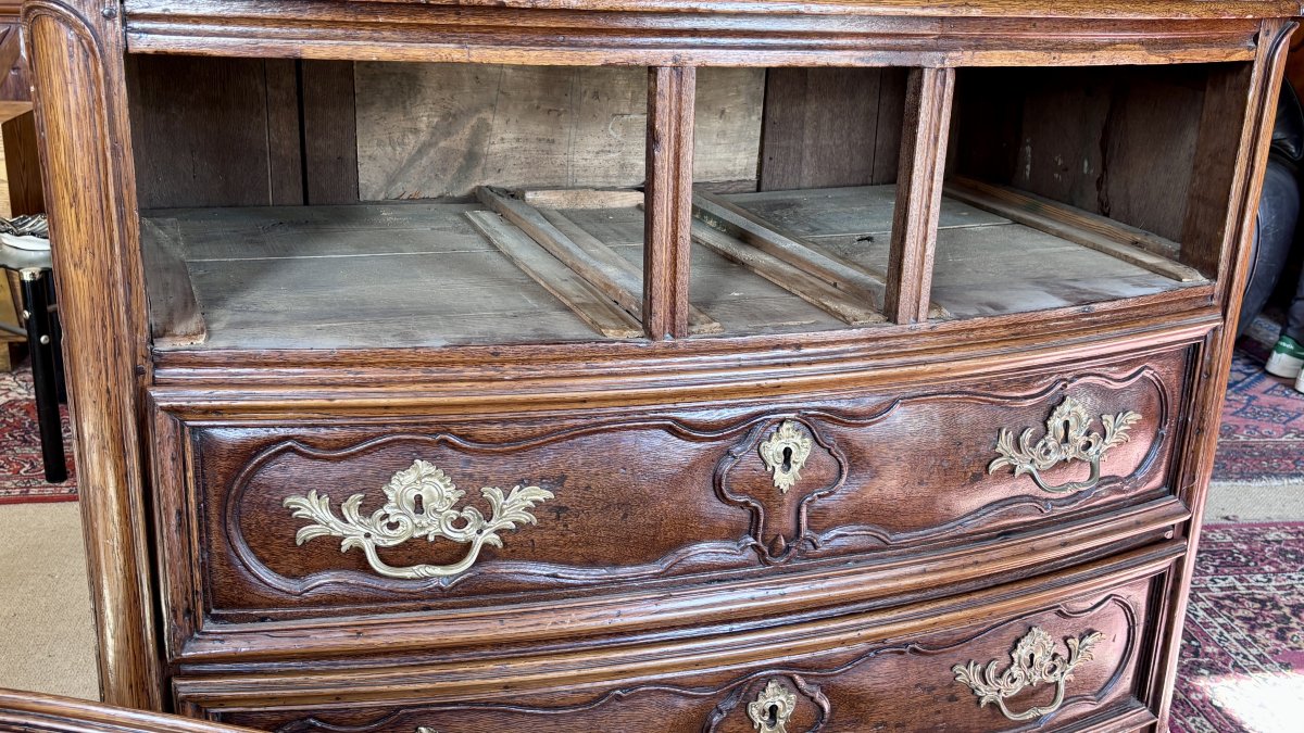 Commode en chêne, d’époque Régence (XVIIIe siècle)-photo-5