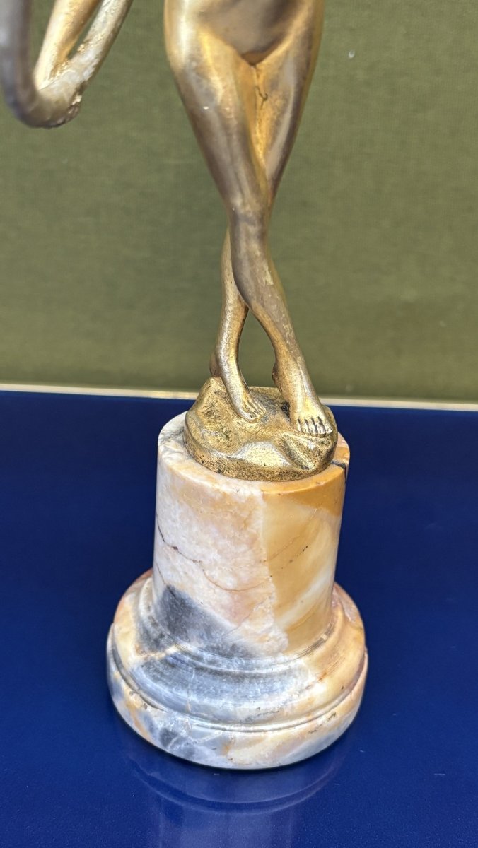 Statuette en bronze « Danseuse au cerceau » signée Louis Sosson (actif entre 1905 et 1930)-photo-4