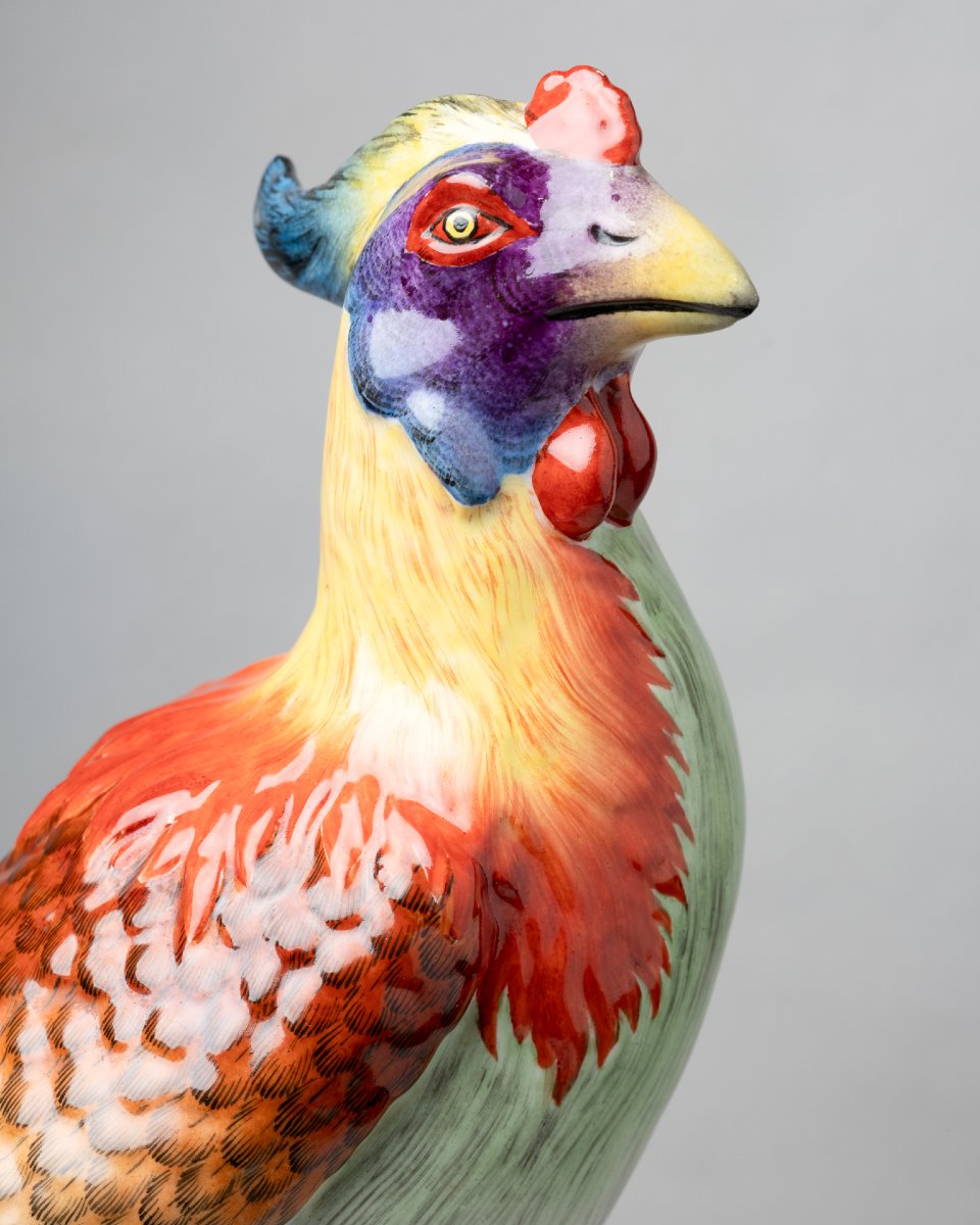 Pair Of Porcelain Pheasants. Imperial And Royal Vienna Manufactory, 19th Century-photo-4