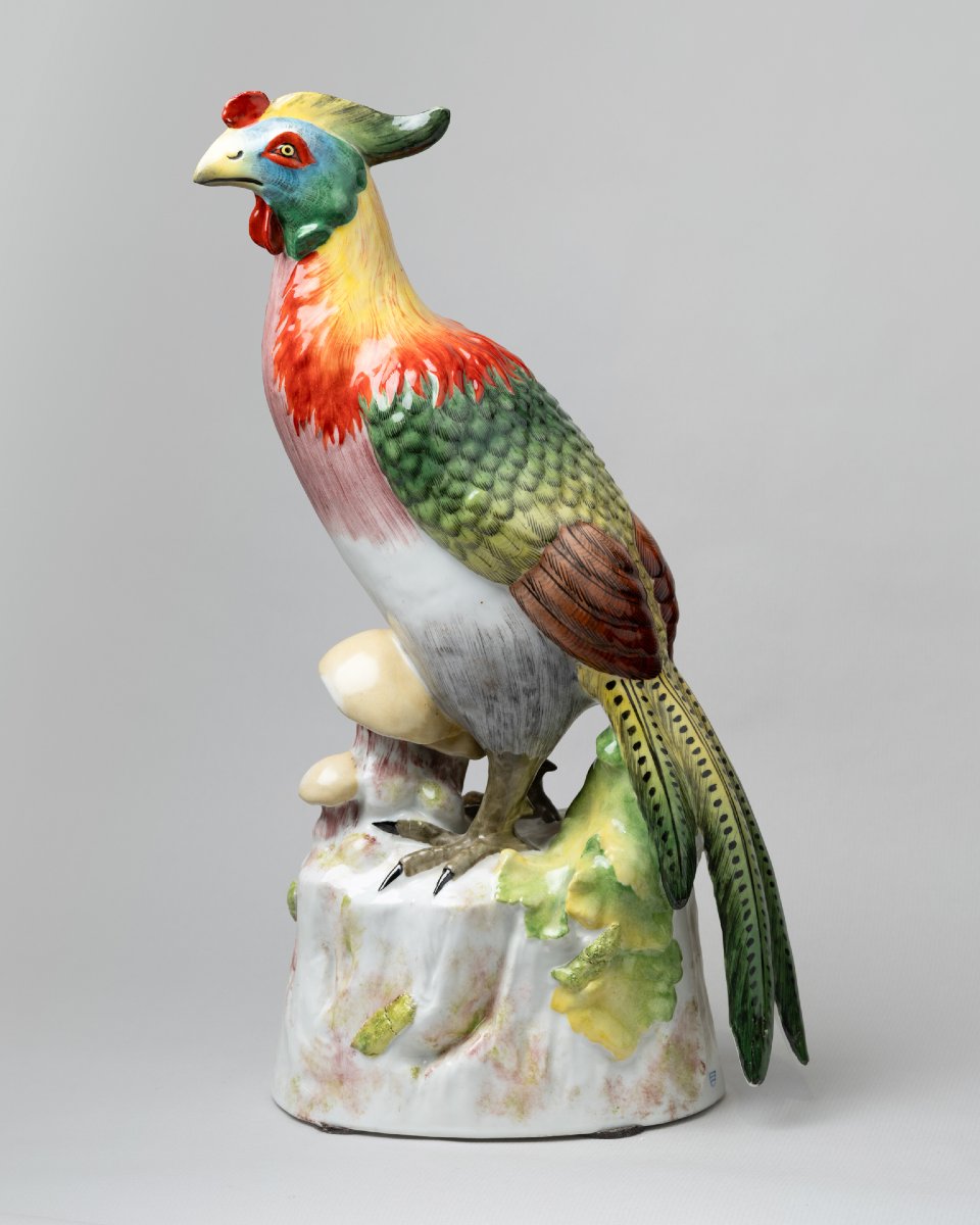 Pair Of Porcelain Pheasants. Imperial And Royal Vienna Manufactory, 19th Century-photo-5