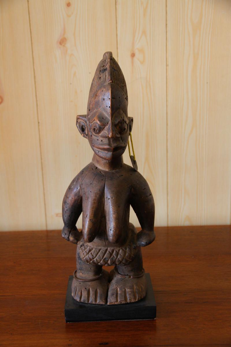 Statuette Ibeji En Bois, Royaume Yoruba, Nigeria, XXe Siècle