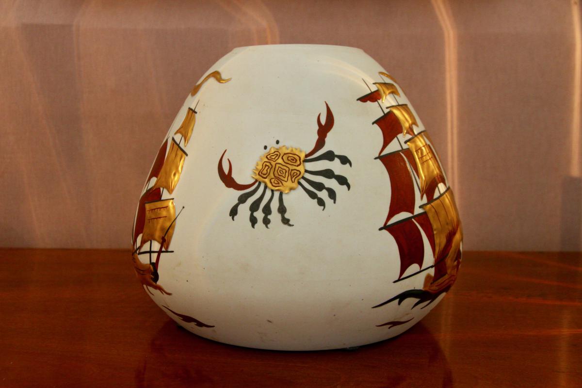 A Hand Painted And Numbered Vase, Twentieth Century-photo-4