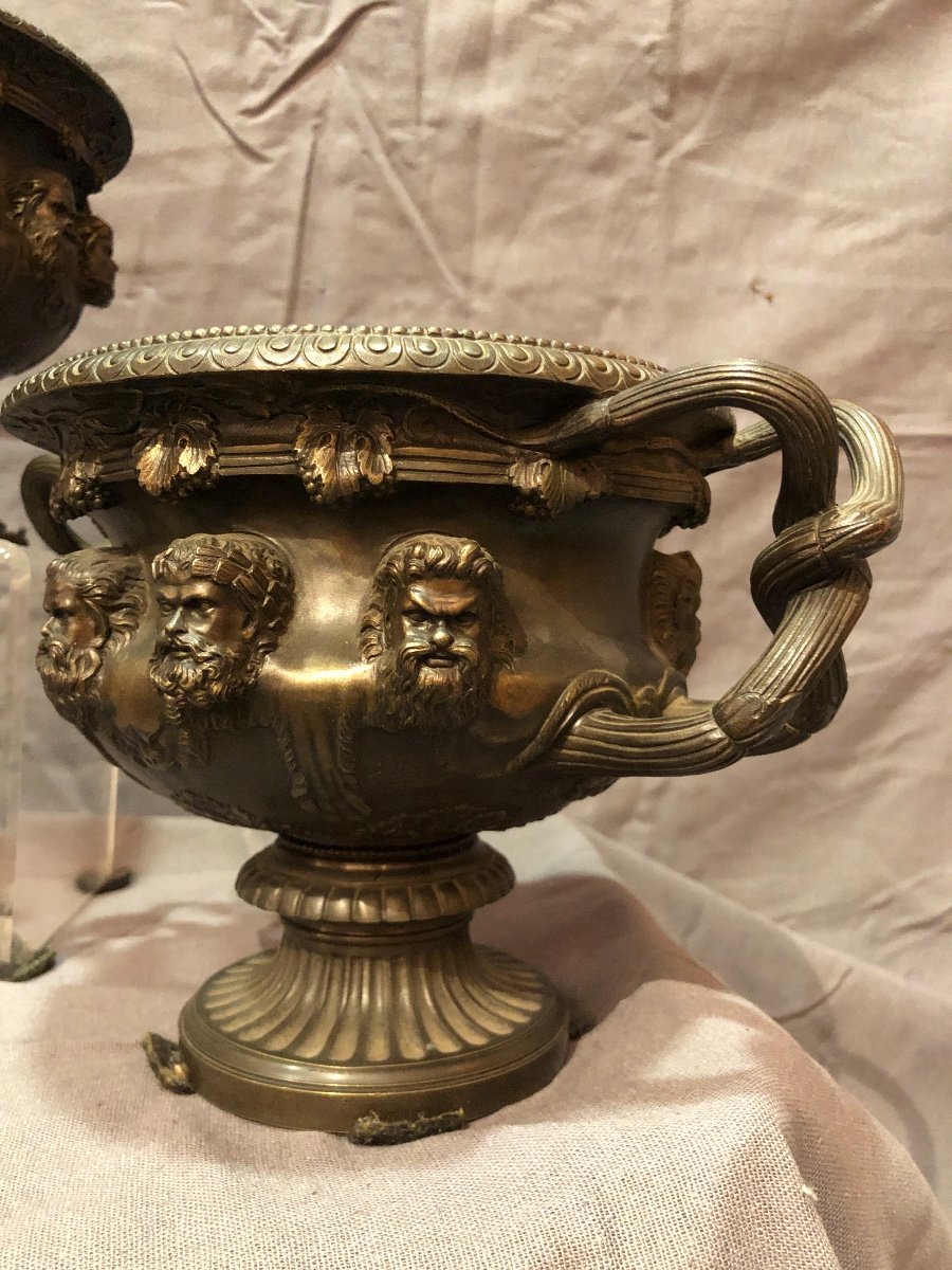 Vases Warwick En Bronze D’époque XIXe Siècle, édition Barbedienne-photo-2