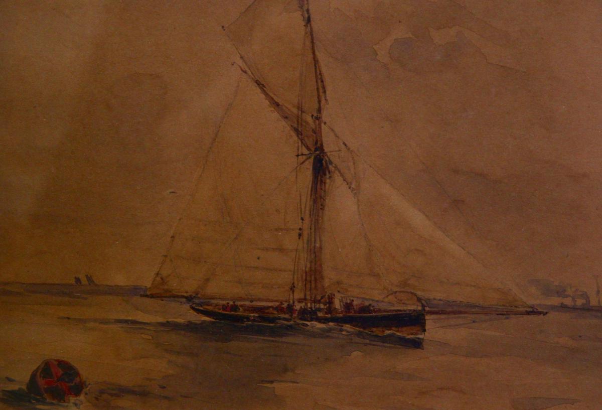 Marine In Watercolor, 1900-photo-3