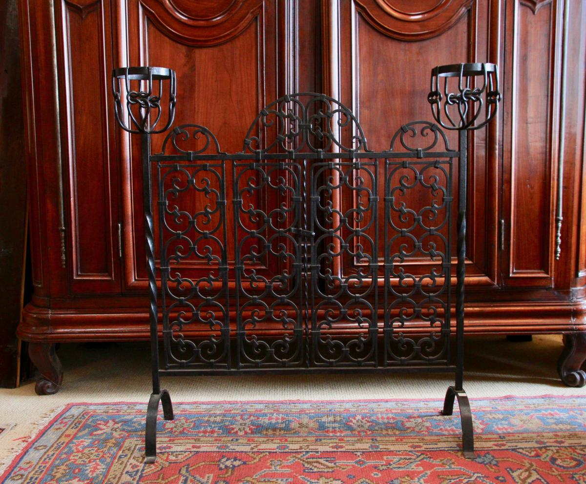 Firewall Forming In Wrought Iron, Twentieth Century-photo-5