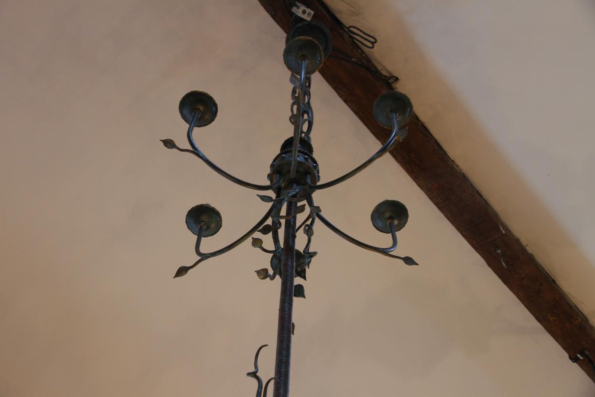 Bronze Chandelier, 20th Century-photo-1