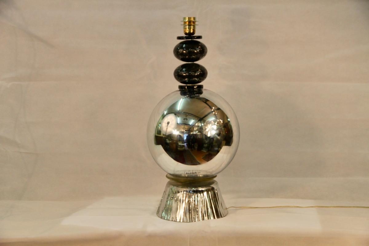 Aluminum And Murano Glass Lamp, Early 21st Century-photo-4