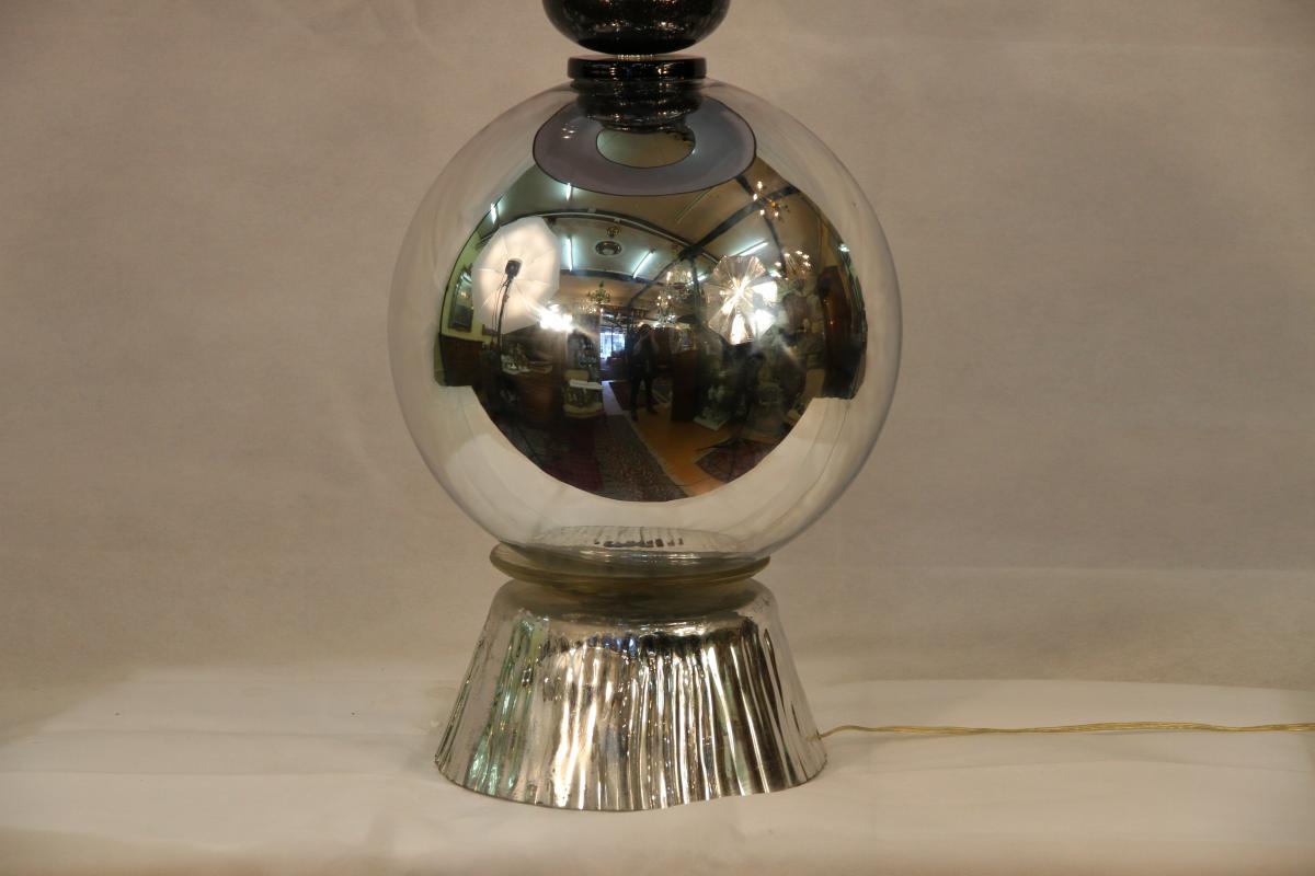 Aluminum And Murano Glass Lamp, Early 21st Century-photo-2